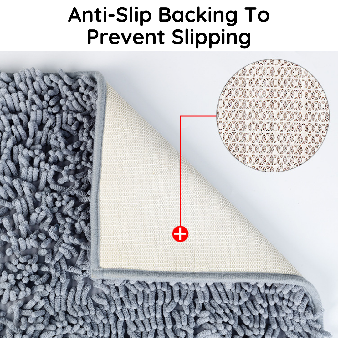 Paw-Drying Floor Mat With Superabsorbent Fast-Dry Microfiber Anti-Slip Backing 31.5x20 Inches Fall 2025 Pet Maintenance Gift