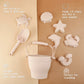 Silicone Beach Toy Kit 8Pc Bucket And Molds Kids Sand Play Summer 2025 Flexible Simple Clean Safe Gift