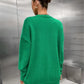 Oversized Women’s Pullover - Graphic Sleeve, Knit, Regular