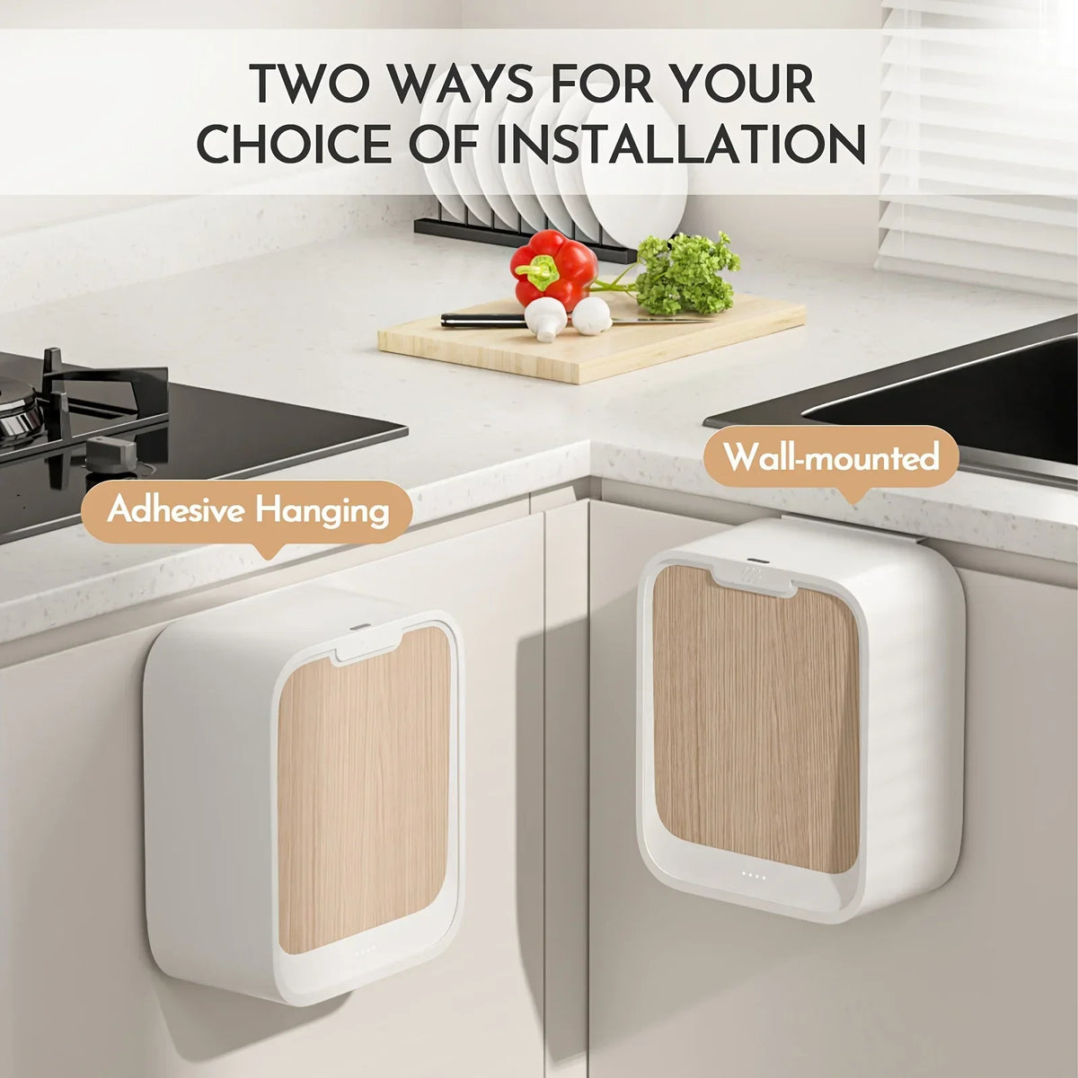 Sensor Motion Trash Can Hanging Bin For Cabinet Door