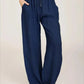 Variant image for Casual Women's Wide Leg Pants, Loose-Fit Cotton Trousers with Drawstring Waist and Pockets, Lightweight Summer Style-25