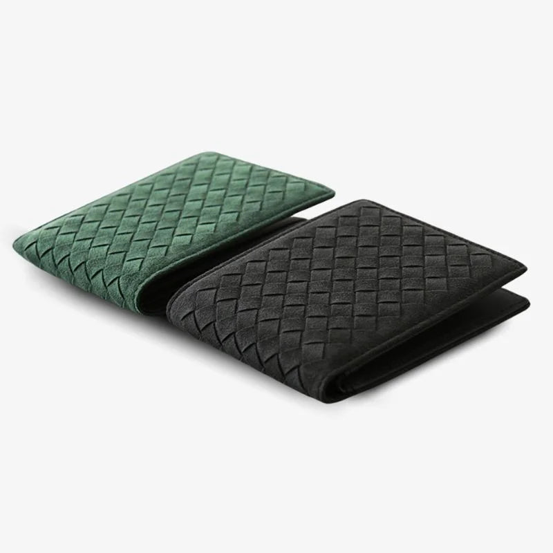 Alcantara Feel Woven BiFold Wallet Deluxe Gift Idea