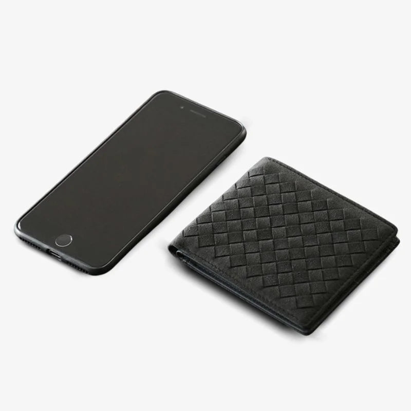 Alcantara Feel Woven BiFold Wallet Deluxe Gift Idea