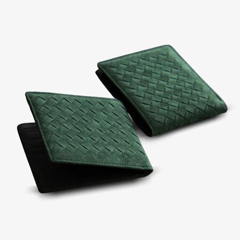 Alcantara Feel Woven BiFold Wallet Deluxe Gift Idea
