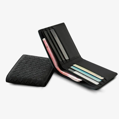 Alcantara Feel Woven BiFold Wallet Deluxe Gift Idea