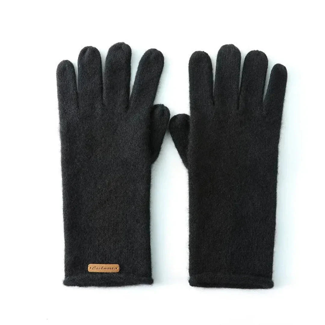 Light Cozy Women's Cashmere Gloves - Slim Cuff, Winter