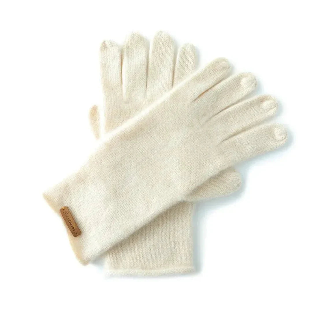 Light Cozy Women's Cashmere Gloves - Slim Cuff, Winter