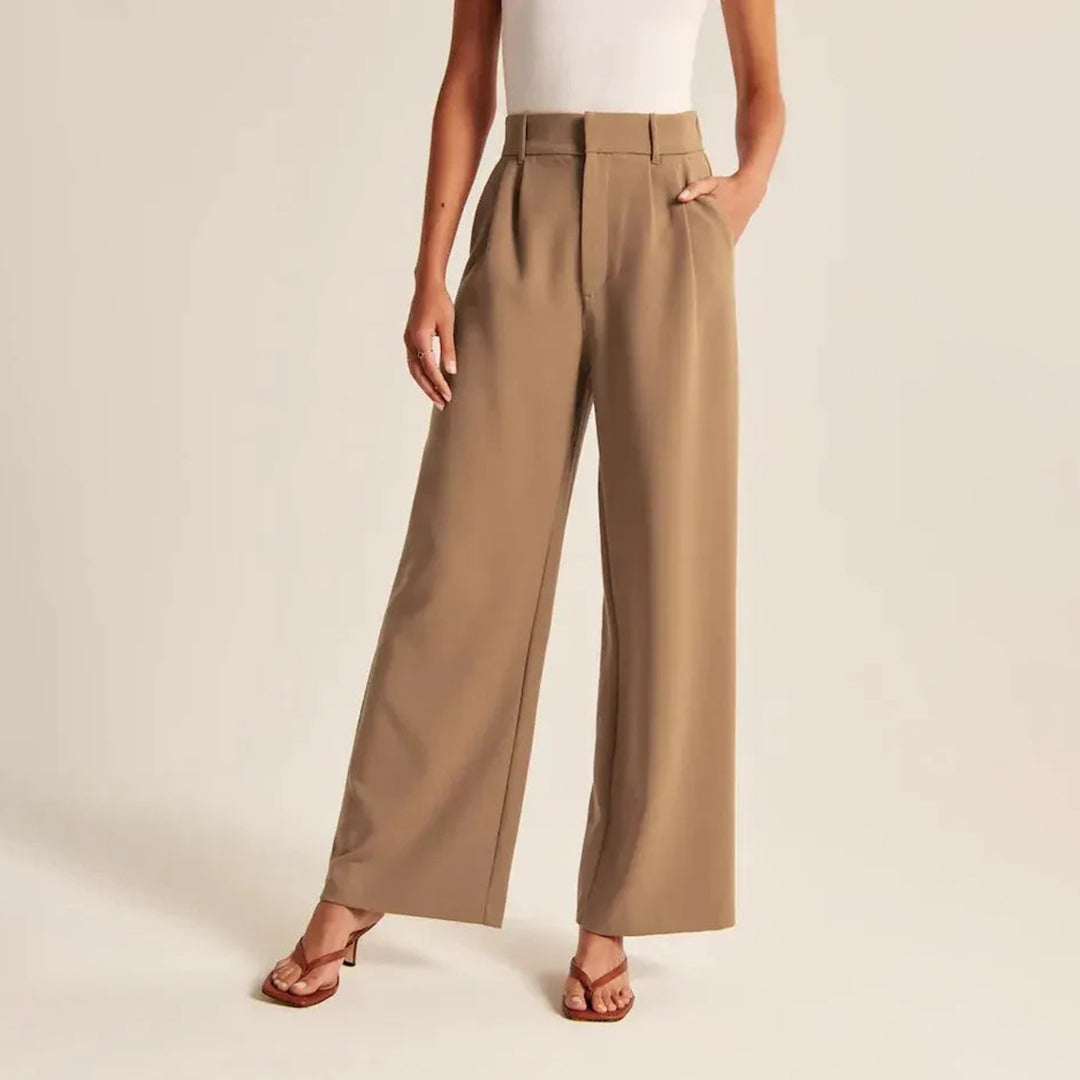 Atmungsaktive Damen Palazzohose – hohe Taille, weite Beine, für jeden Anlass 1
