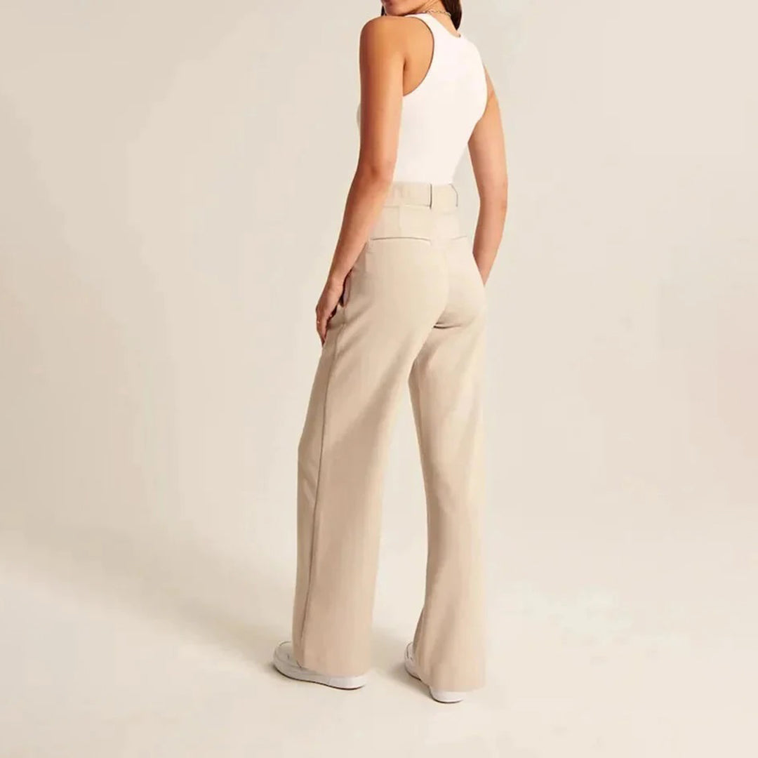Atmungsaktive Damen Palazzohose – hohe Taille, weite Beine, für jeden Anlass 7