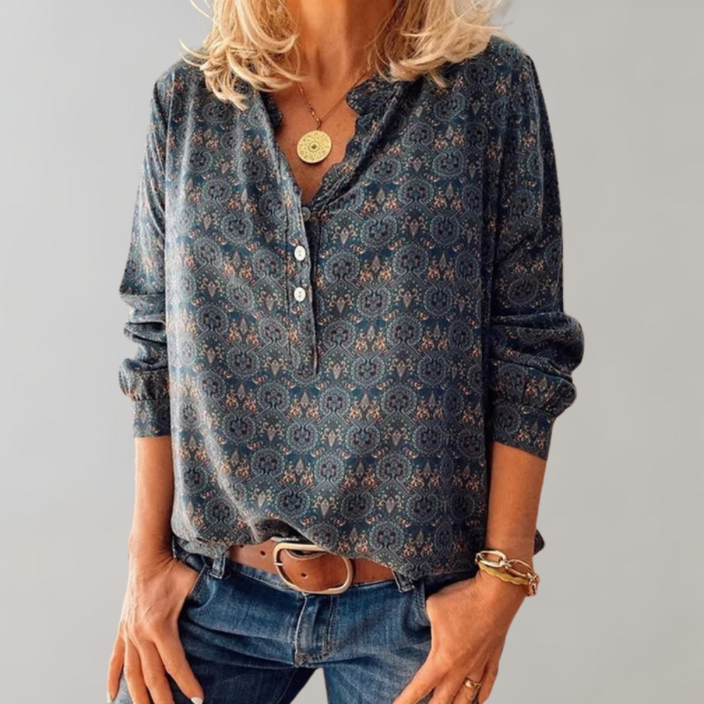 Atmungsaktive Damenbluse – feminine Passform, hochwertiges Polyester, für Frühling und Sommer 0