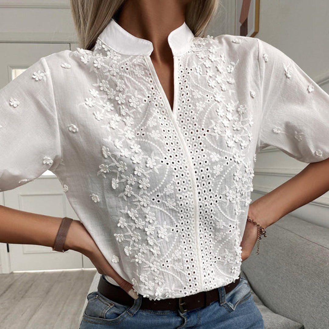 Atmungsaktive Damenbluse – modisches Design, leichtes Material, für Büro und Freizeit 1