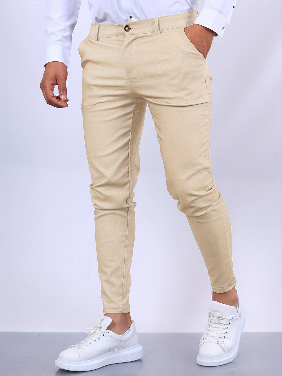 Atmungsaktive Herrenhose – Slim Fit, Baumwollmischung, für Büro und Freizeit 9