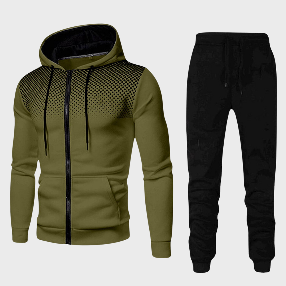 Atmungsaktiver Herren Trainingsanzug – Slim Fit, weiche Materialien, für Sport und Freizeit 0
