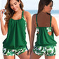 Atmungsaktives Damen Tankini-Set – zweifarbig, bequeme Passform, Polyester, für Strand und Pool 2