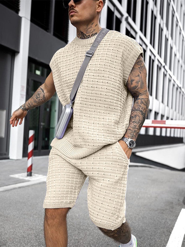 Atmungsaktives Herren Freizeit Set – leichtes Design, Baumwollmischung, für Sommeraktivitäten 2