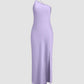 Variant image for Elegant Backless Satin Floral Maxi Dress for Women with Open Shoulders and Long Skirt, Perfect for Special Occasions-13