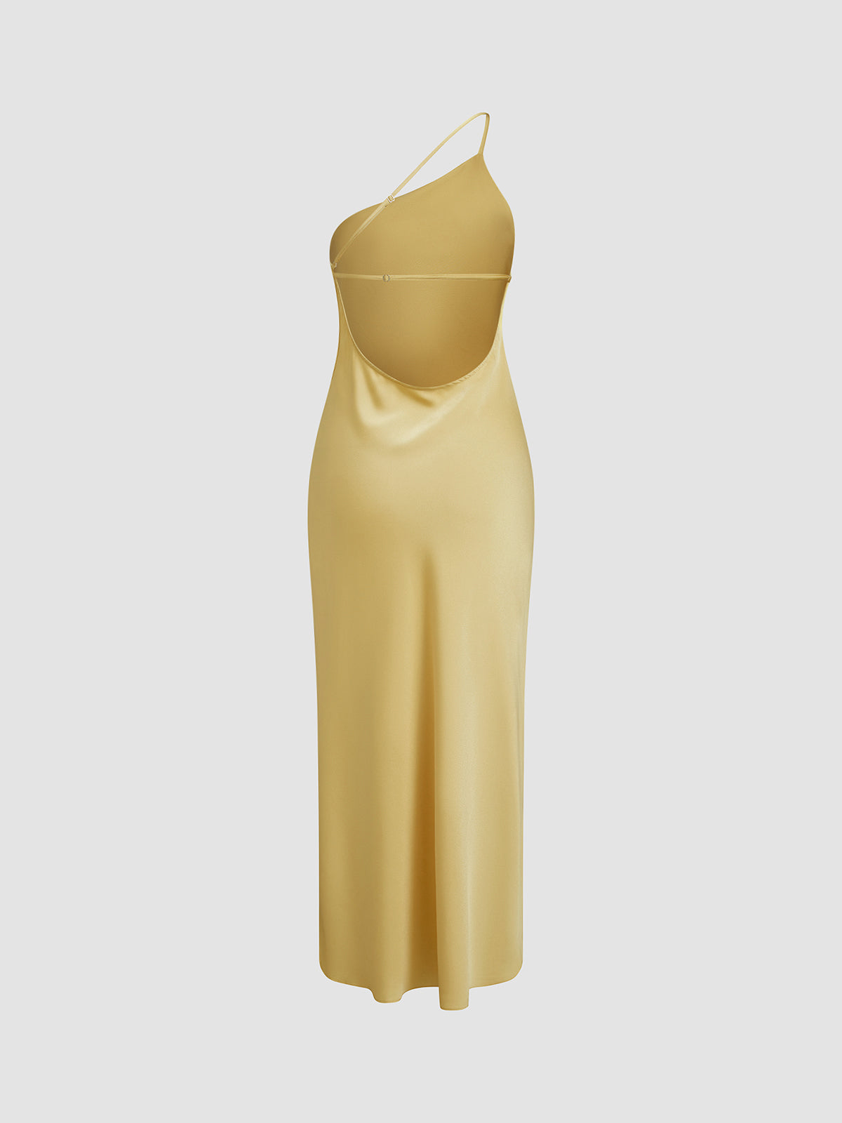Elegant Backless Black Maxi Dress for Women, Open Shoulders Satin Long Dress for Special Occasions-4
