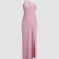 Variant image for Elegant Backless Satin Floral Maxi Dress for Women with Open Shoulders and Long Skirt, Perfect for Special Occasions-21