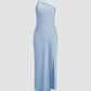 Variant image for Elegant Backless Black Maxi Dress for Women, Open Shoulders Satin Long Dress for Special Occasions-17