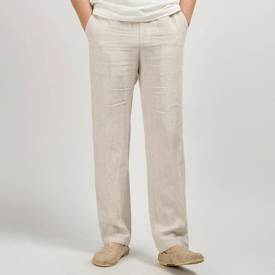 Variant image for Linen Relaxed Pants for Men and Women, Breathable Flax Cotton Blend, Lightweight Casual and Formal Wear-1