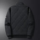 Men’s Windproof Jacket - Quilted Bomber Fleece Lined Hiking