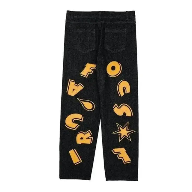 Custom Baggy Jeans for Women and Men - Personalized Loose Fit Denim with Vintage Distressing and Unique Designs-1