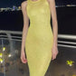 Variant image for Elegant Maxi Dress for Women in Sky Blue and Yellow, Flattering Fit, Flowing Long Dress for Special Occasions and Everyday Wear-5
