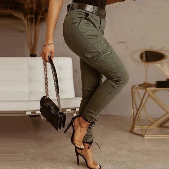Bequeme Damen Cargo-Jeans – lässiger Schnitt, strapazierfähige Baumwollmischung, für den Alltag 1