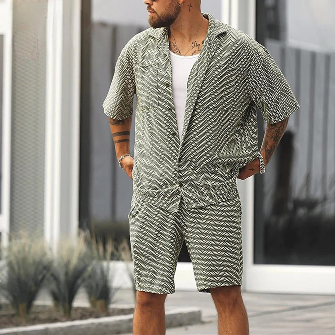 Bequeme Damen Sommeroutfit – bedruckt, mit Knopfleiste, ideal für Freizeit 0