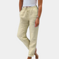 Bequeme Damenhose – lässiger Schnitt, Baumwoll-Leinen-Mischung, für den Sommer 3