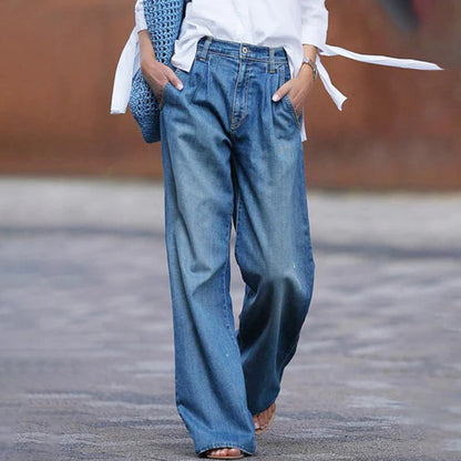 Bequeme Damenjeans – lässiger Schnitt, strapazierfähiges Polyester, für den Alltag 0