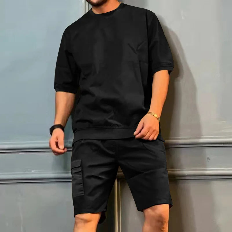 Bequeme Herren Freizeit-Set – lässige Shorts, weiche Baumwolle, für entspannte Tage 4