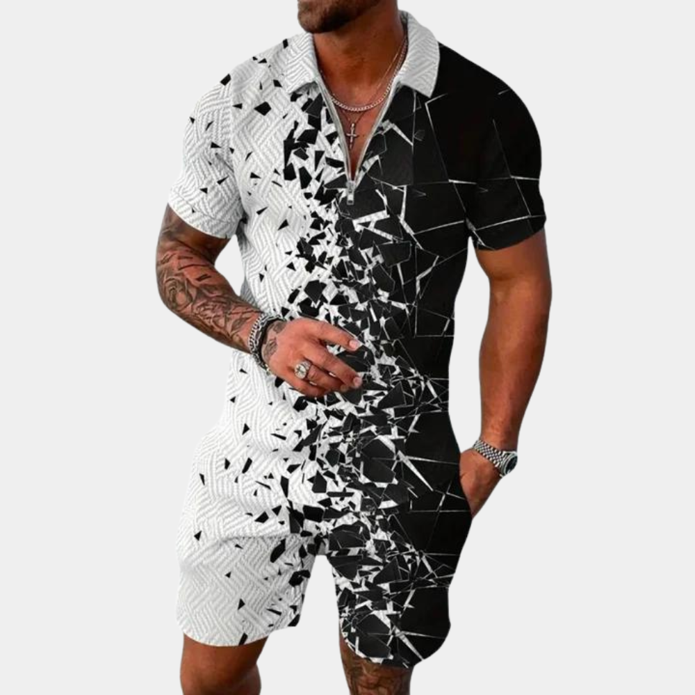 Bequeme Herren Loungewear Set – Polo und Shorts, hochwertig, für entspannte Tage 1