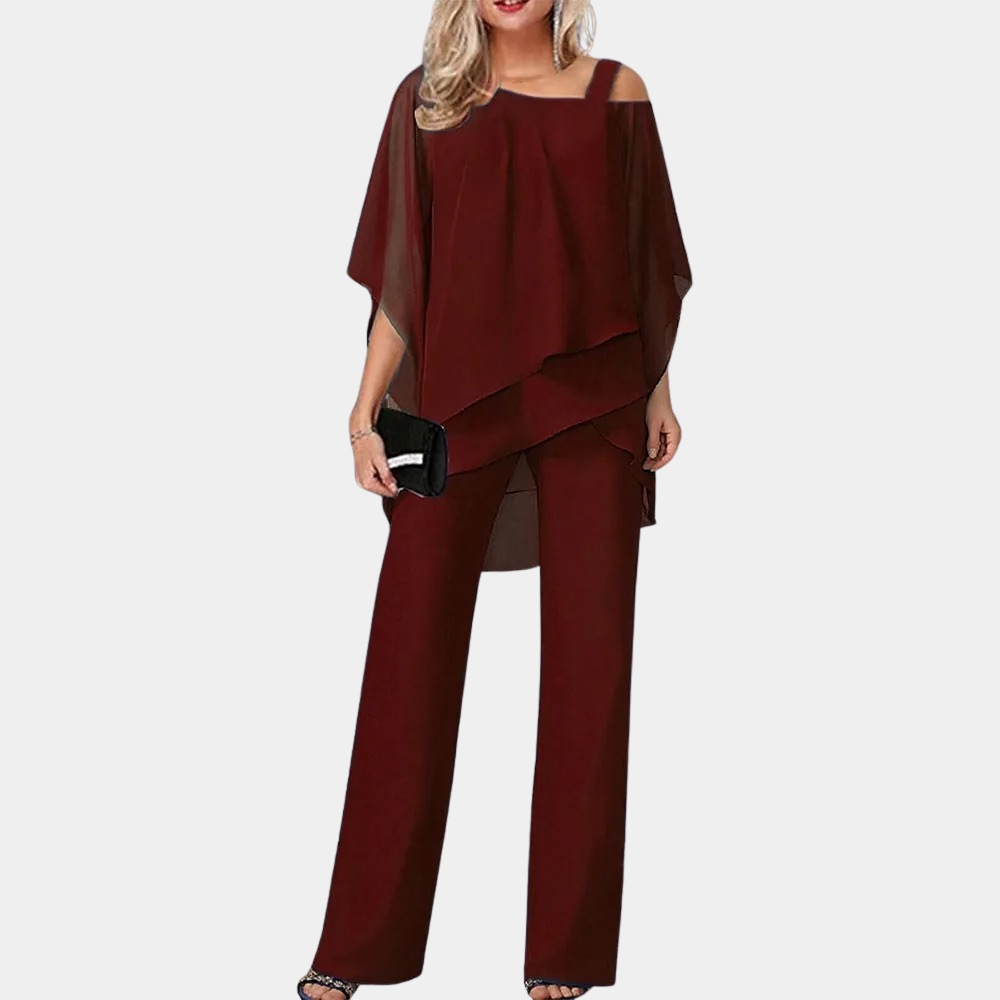 Bequeme & moderne Damen 2-teilige Sommerkombination – lässige Top und Hose, für Freizeit und Büro 0