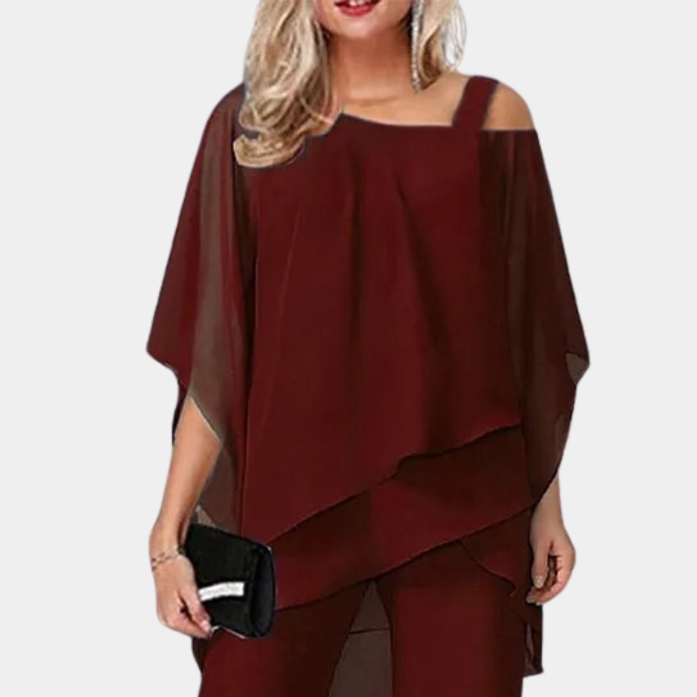 Bequeme & moderne Damen 2-teilige Sommerkombination – lässige Top und Hose, für Freizeit und Büro 1