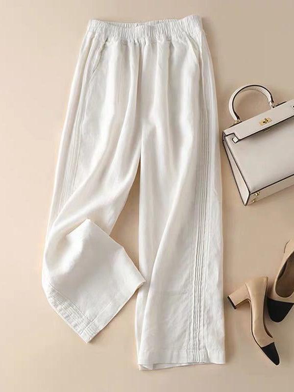 Bequeme und vielseitige Damenhose – weite Baumwollstoffhose, für Alltag und Freizeit 0
