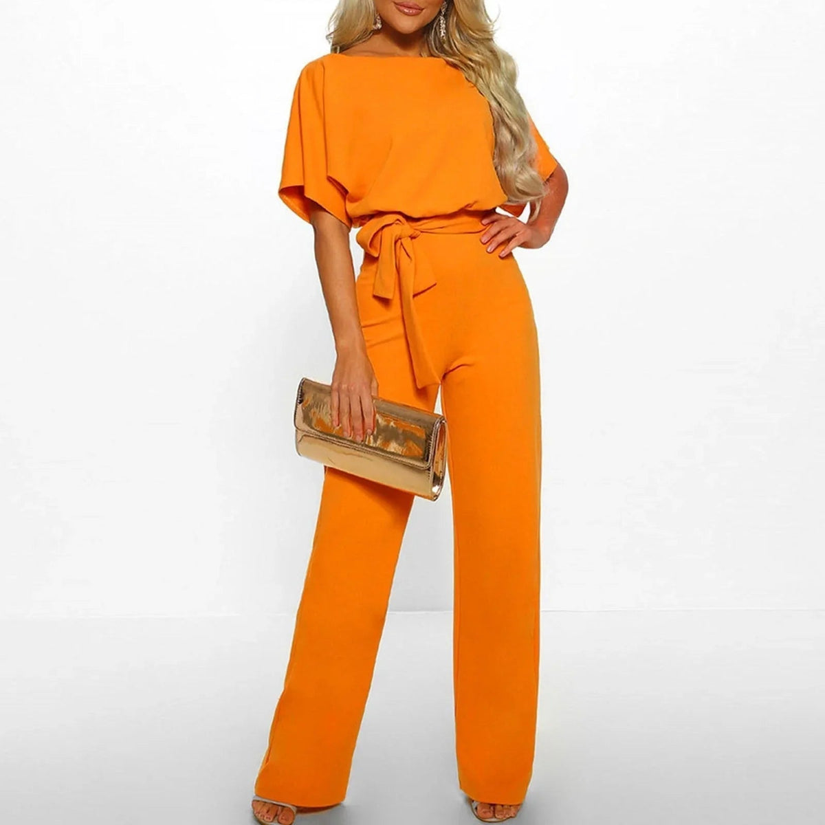 Bequemer und eleganter Damen Jumpsuit – fließendes Oberteil, weite Beine, für Hochzeiten und festliche Anlässe 6