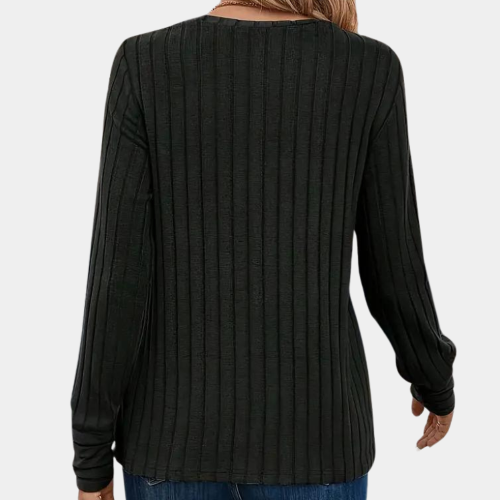 Bequemes Damen T-Shirt – gerippt, hochwertige Baumwolle, ideal für Frühling und Sommer 6