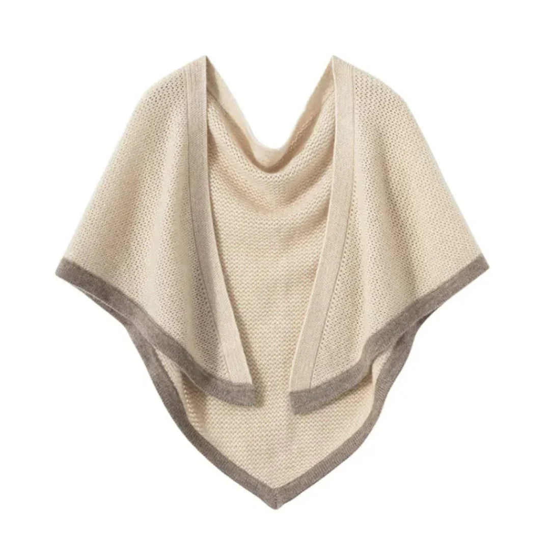 Plush Women's Cashmere Shawl - Rectangular Knit, For Travel