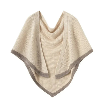 Plush Women's Cashmere Shawl - Rectangular Knit, For Travel