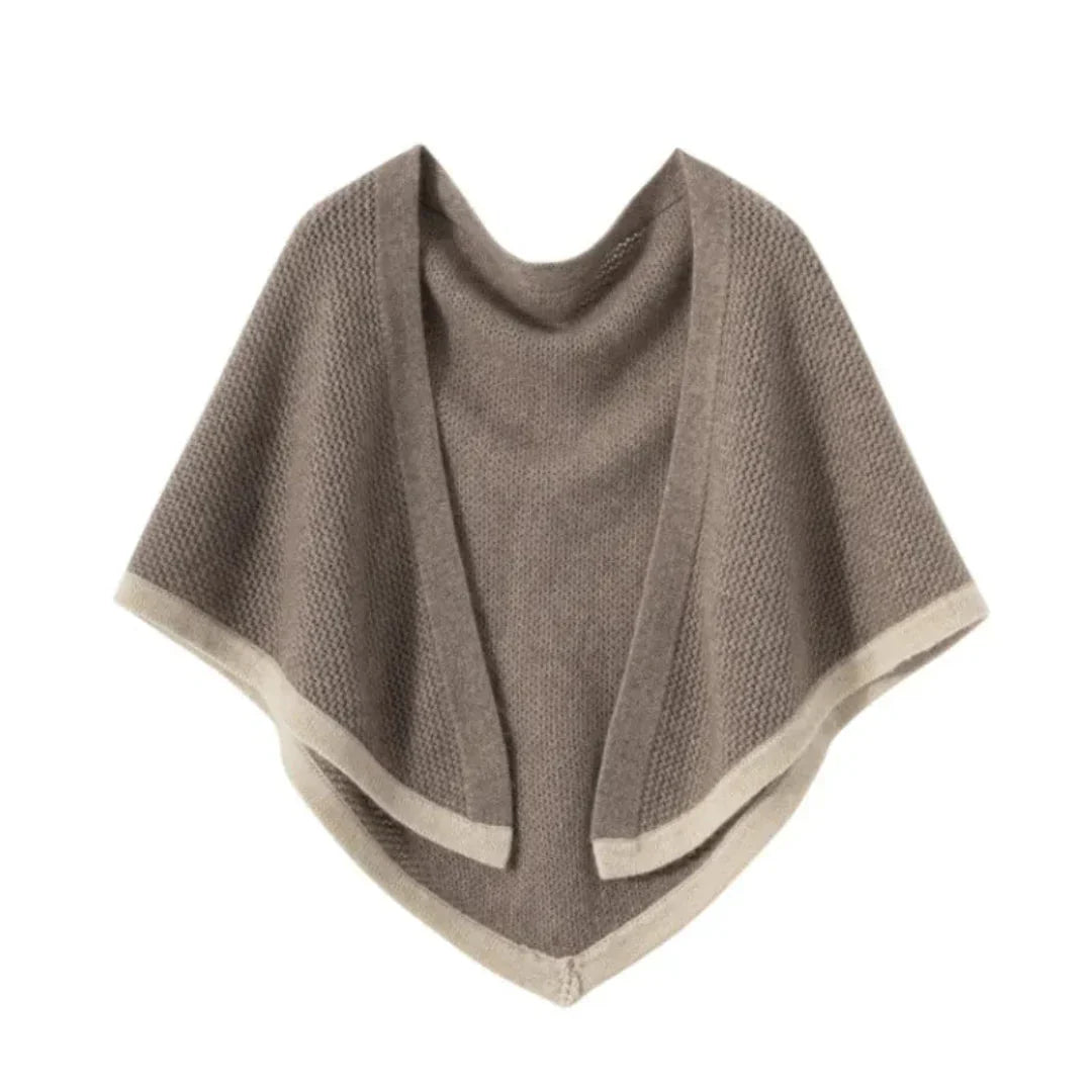 Plush Women's Cashmere Shawl - Rectangular Knit, For Travel