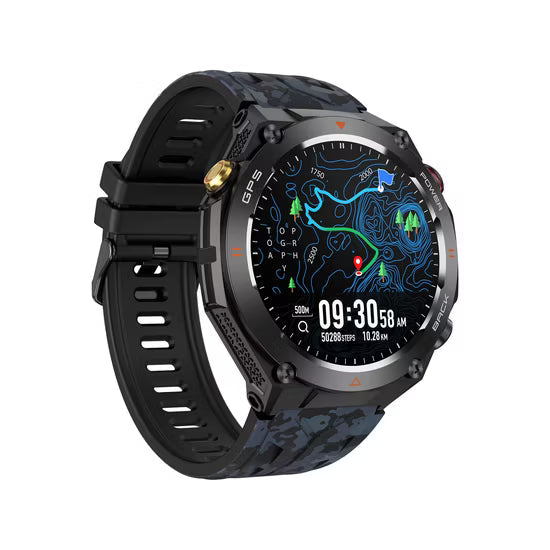 Smartwatch GPS Health Monitor - AMOLED Display, Bluetooth Calling, 3ATM Water-Resistant Fall 2025 Fitness Gift