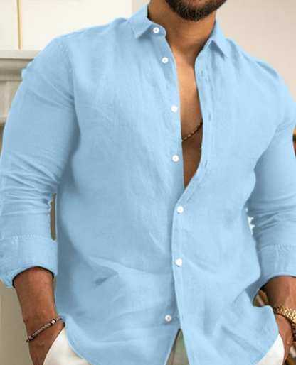 Variant image for Classic Men's Dress Shirt, Lightweight Button-Up, Breathable Fabric, Versatile Fit for Casual and Formal Occasions-1