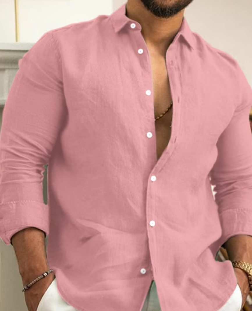 Variant image for Classic Men's Dress Shirt, Lightweight Button-Up, Breathable Fabric, Versatile Fit for Casual and Formal Occasions-25