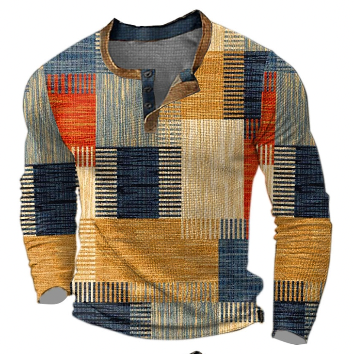 Patterned Pullover for Men - Trendy Comfort Sweater for Casual Wear, Multi-Use Design for Regular Outfits