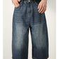 Variant image for Black Oversized Bermuda Jorts for Men, Baggy Style Above the Knee, 100% Cotton Urban Streetwear Shorts-6
