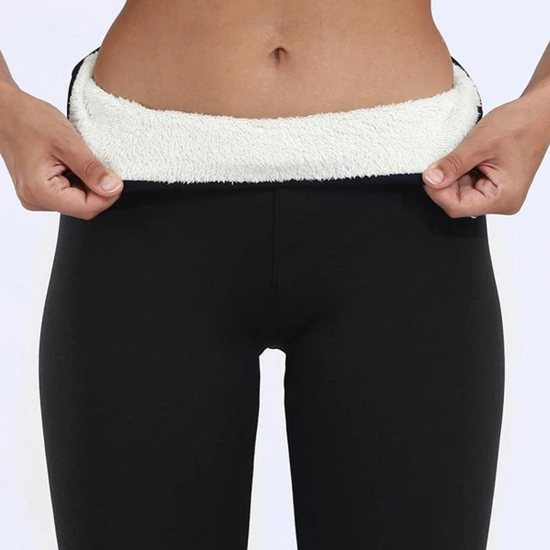Variant image for Women's Fleece Lined Leggings, Thermal Soft and Breathable Winter Leggings in Black, Gray, Navy - Comfortable Fit for Layering-1