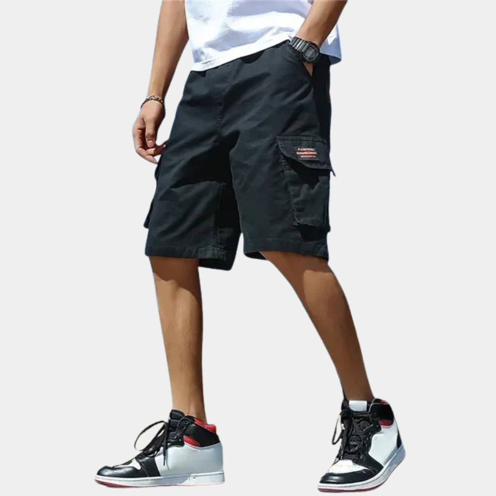 Men's Cargo Shorts with Spacious Pockets, Comfortable Fit, Available in Gray, Khaki, and Black, Sizes M to 4XL-3