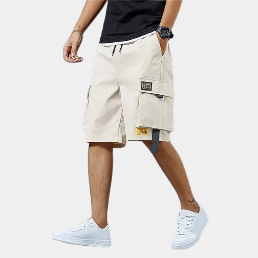 Men's Cargo Shorts with Spacious Pockets, Comfortable Fit, Available in Gray, Khaki, and Black, Sizes M to 4XL-4