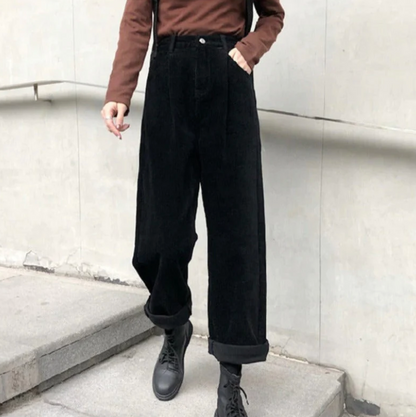 Breathable men’s corduroy pants – relaxed fit, durable fabric, for casual wear 0